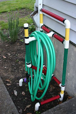DIY PVC hose caddy